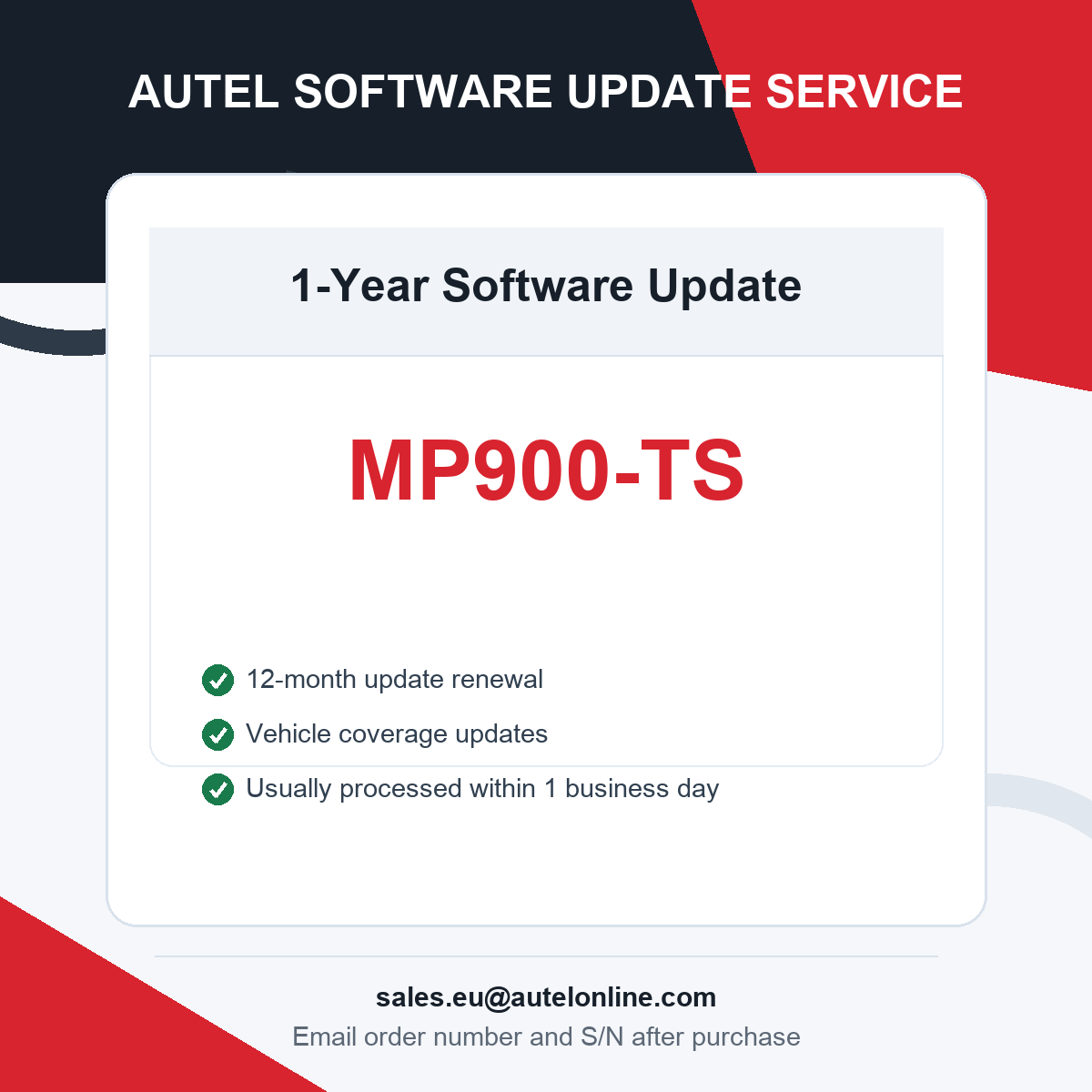 Autel MP900-TS One Year Software Update Service